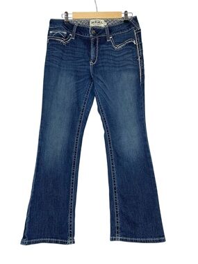 Ariat‎ REAL Denim Mid Rise Boot Entwined size 31 S Jeans